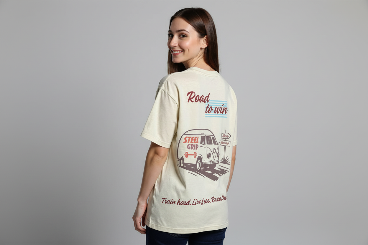 Camiseta Oversize "Road to Win" – Edición Vintage